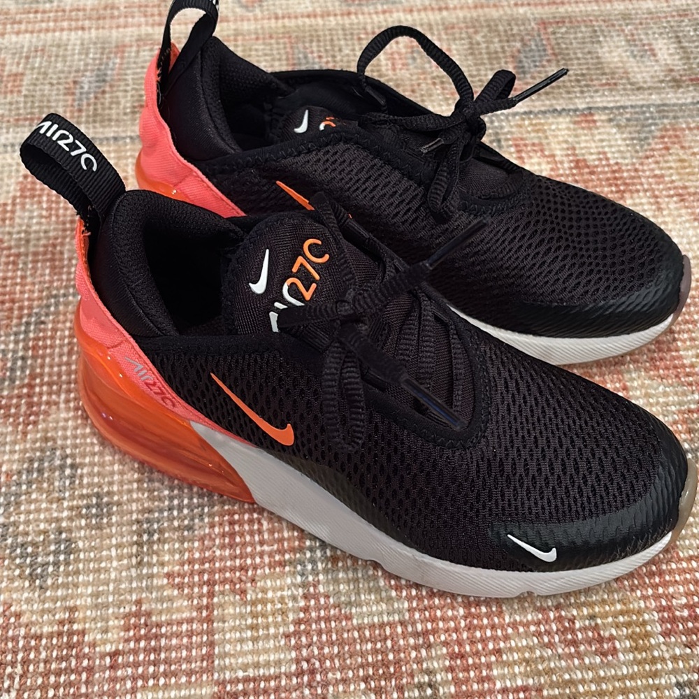Nike Black and Coral Athletic Shoes